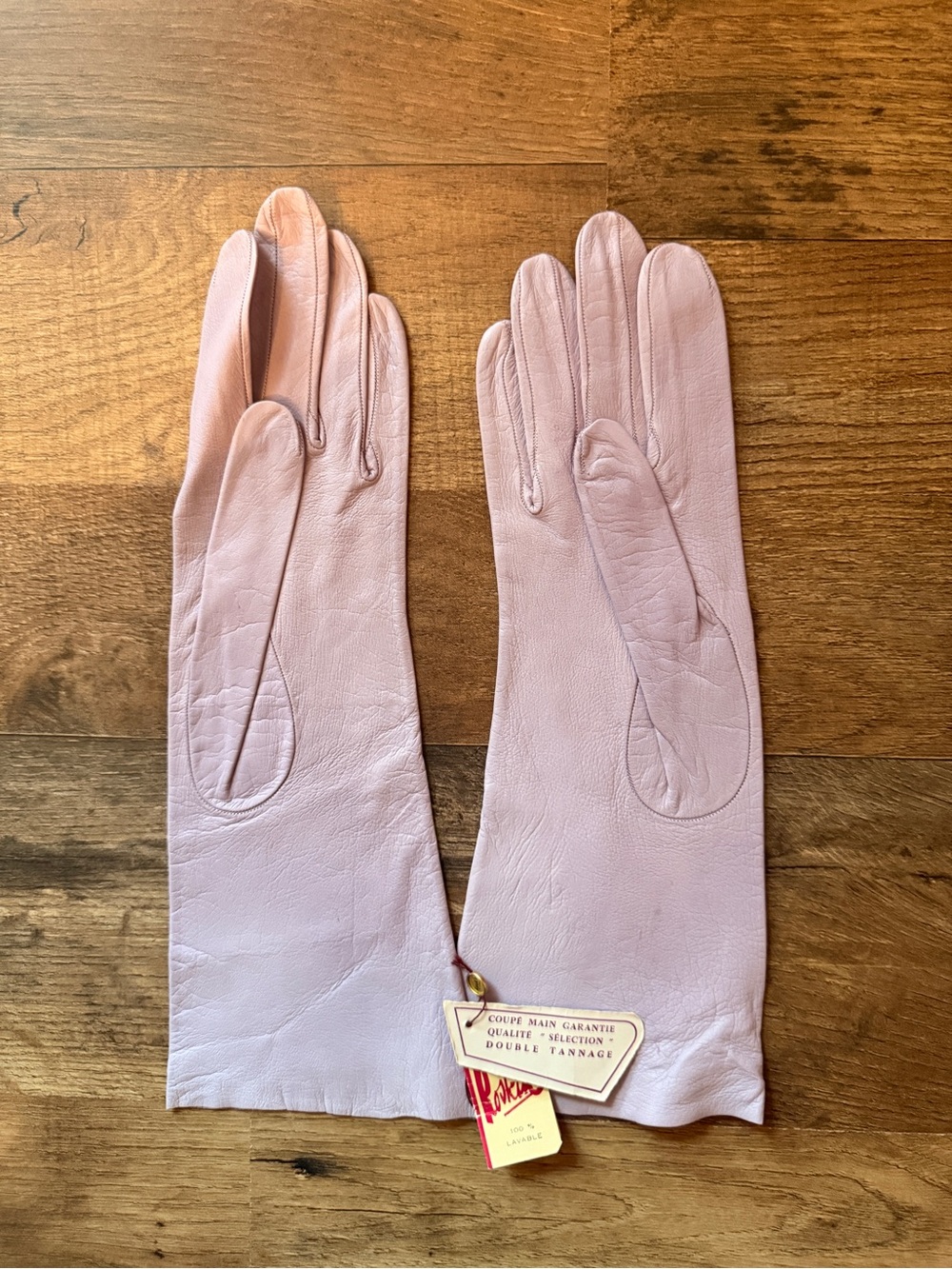 Light Lavender Leather Gloves
